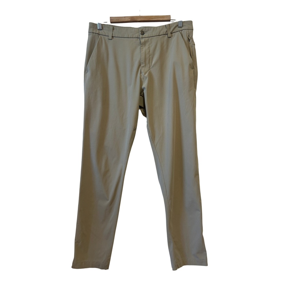 Lululemon Commission Slim Fit Pants 33x30 Tan Chino Trousers Hiking Gorpcore